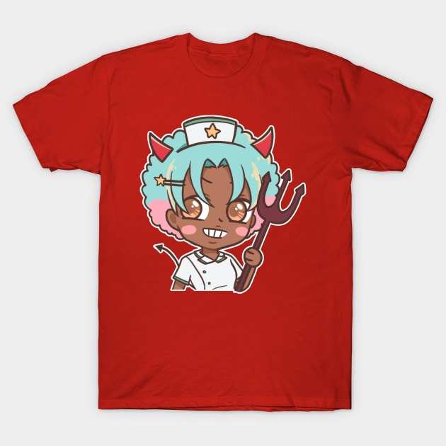 Little Devil! Nurse Seiza Anime Character T-Shirt T-Shirt by zim9